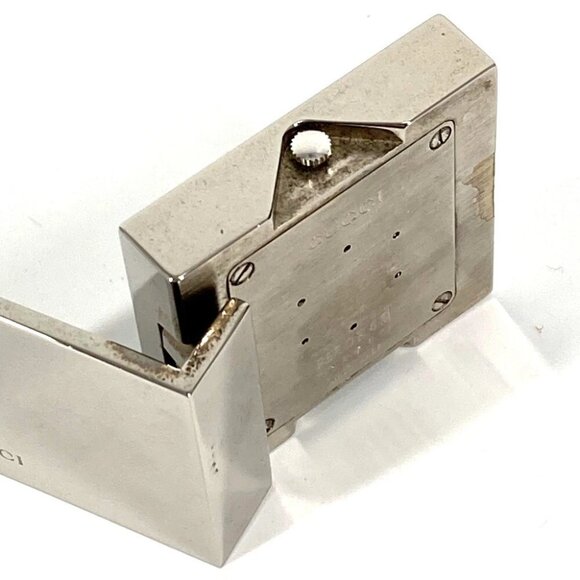 GUCCI REF0840 Logo Travel Watch Watch Interior Table clock SS Silver - Picture 8 of 16